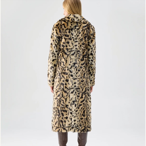 Leopard Print Faux Fur Coat - Picture 2 of 5